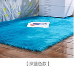 Artificial Wool Carpet Rectangle/Square garnish Faux Mat Seat Pad Plain Skin Fur Plain Fluffy Area Rugs Washable Home Textile