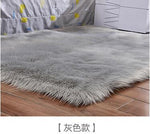 Artificial Wool Carpet Rectangle/Square garnish Faux Mat Seat Pad Plain Skin Fur Plain Fluffy Area Rugs Washable Home Textile