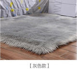 Artificial Wool Carpet Rectangle/Square garnish Faux Mat Seat Pad Plain Skin Fur Plain Fluffy Area Rugs Washable Home Textile