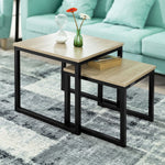 SoBuy FBT42-N Modern Nesting Tables  Set of 2 Coffee Table Side Table End Table