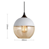 Metal Industrial Glass Pendant Light Black Loft Bar Counter Dining Room Personality Creative Glass Ceiling Hanging Lamp