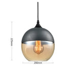 Metal Industrial Glass Pendant Light Black Loft Bar Counter Dining Room Personality Creative Glass Ceiling Hanging Lamp