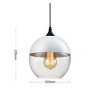 Metal Industrial Glass Pendant Light Black Loft Bar Counter Dining Room Personality Creative Glass Ceiling Hanging Lamp