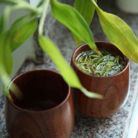 Green Tea Cup Japan Style Natural Jujube Wood Cup Primitive Handmade Natural Spruce Wooden Cup Breakfast Beer Milk Drinkware