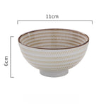 KINGLANG Japanese Style Classical Ceramic Blue And White Kitchen Rice Bowl Big Ramen Soup Bowl Spoon Small Tea Tableware