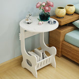 round coffee table  tea desk  side table end console table magazine rack