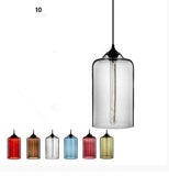 Artpad Multi Color Stained Clear Glass Pendant Light Lamp for Dining Room Bar Coffee Hotel Restaurant Lighting LED Hanging Light