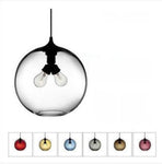 Artpad Multi Color Stained Clear Glass Pendant Light Lamp for Dining Room Bar Coffee Hotel Restaurant Lighting LED Hanging Light