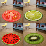 Home Warmly Fruit Rug Kids Sitting Carpet 3D Print Round Kitchen Door Soft Mat hot