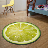 Home Warmly Fruit Rug Kids Sitting Carpet 3D Print Round Kitchen Door Soft Mat hot