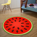 Home Warmly Fruit Rug Kids Sitting Carpet 3D Print Round Kitchen Door Soft Mat hot