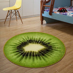 Home Warmly Fruit Rug Kids Sitting Carpet 3D Print Round Kitchen Door Soft Mat hot