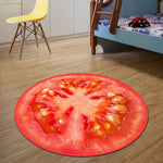 Home Warmly Fruit Rug Kids Sitting Carpet 3D Print Round Kitchen Door Soft Mat hot