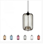 Artpad Multi Color Stained Clear Glass Pendant Light Lamp for Dining Room Bar Coffee Hotel Restaurant Lighting LED Hanging Light