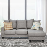 Panana Fabric Corner Sofa With Reversible Chaise Lounge Sofa Chair Washable Clothes + Pillows