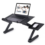 Adjustable Portable Laptop Desk Ergonomic TV Bed Lap desk Tray PC Table Aluminum Stand Notebook Table Desk Stand With Mouse Pad