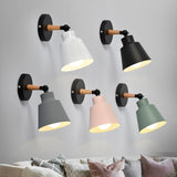 Nordic Wood Wall Lights Bedroom Beside LED Lights Macaroon Modern E27 Wall Lamps LED Restaurant Bar Lighting