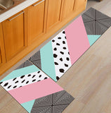 Modern Geometric Kitchen Mat Anti-Slip Bathroom Carpet Home Entrance/Hallway Door Mat Wardrobe/Balcony Area Rug Creative Carpets