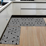 Modern Geometric Kitchen Mat Anti-Slip Bathroom Carpet Home Entrance/Hallway Door Mat Wardrobe/Balcony Area Rug Creative Carpets