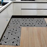 Modern Geometric Kitchen Mat Anti-Slip Bathroom Carpet Home Entrance/Hallway Door Mat Wardrobe/Balcony Area Rug Creative Carpets