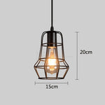 Retro loft industrial iron hanging lights E27 110V 220V LED black pendant lamps for kitchen living room bedroom aisle restaurant