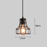 Retro loft industrial iron hanging lights E27 110V 220V LED black pendant lamps for kitchen living room bedroom aisle restaurant