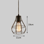 Retro loft industrial iron hanging lights E27 110V 220V LED black pendant lamps for kitchen living room bedroom aisle restaurant