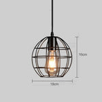 Retro loft industrial iron hanging lights E27 110V 220V LED black pendant lamps for kitchen living room bedroom aisle restaurant