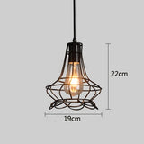 Retro loft industrial iron hanging lights E27 110V 220V LED black pendant lamps for kitchen living room bedroom aisle restaurant