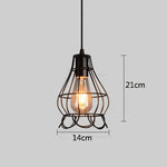 Retro loft industrial iron hanging lights E27 110V 220V LED black pendant lamps for kitchen living room bedroom aisle restaurant