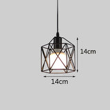 Retro loft industrial iron hanging lights E27 110V 220V LED black pendant lamps for kitchen living room bedroom aisle restaurant