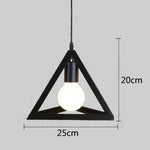 Retro loft industrial iron hanging lights E27 110V 220V LED black pendant lamps for kitchen living room bedroom aisle restaurant