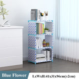 Multilayer Simple Assembled Bookshelf Corner Closet Sundries Book Storage Organizer Easy Moving Shelf Bookcase Kids Home Decor