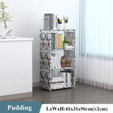 Multilayer Simple Assembled Bookshelf Corner Closet Sundries Book Storage Organizer Easy Moving Shelf Bookcase Kids Home Decor