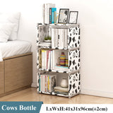 Multilayer Simple Assembled Bookshelf Corner Closet Sundries Book Storage Organizer Easy Moving Shelf Bookcase Kids Home Decor