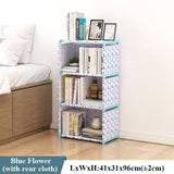 Multilayer Simple Assembled Bookshelf Corner Closet Sundries Book Storage Organizer Easy Moving Shelf Bookcase Kids Home Decor