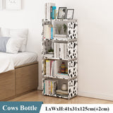 Multilayer Simple Assembled Bookshelf Corner Closet Sundries Book Storage Organizer Easy Moving Shelf Bookcase Kids Home Decor