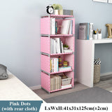 Multilayer Simple Assembled Bookshelf Corner Closet Sundries Book Storage Organizer Easy Moving Shelf Bookcase Kids Home Decor