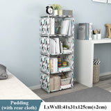 Multilayer Simple Assembled Bookshelf Corner Closet Sundries Book Storage Organizer Easy Moving Shelf Bookcase Kids Home Decor