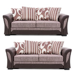 Panana Livingroom Furnitures Sofa set Armchair Faux leather & fabric Foam 2 /3 /2+3/3+3 Seats