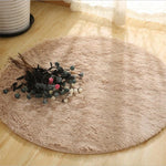 Fluffy Round Rug Carpets for Living Room Decor Faux Fur Rugs Kids Room Long Plush Rugs for Bedroom Shaggy Area Rug Modern Mats