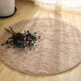 Fluffy Round Rug Carpets for Living Room Decor Faux Fur Rugs Kids Room Long Plush Rugs for Bedroom Shaggy Area Rug Modern Mats