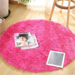 Fluffy Round Rug Carpets for Living Room Decor Faux Fur Rugs Kids Room Long Plush Rugs for Bedroom Shaggy Area Rug Modern Mats