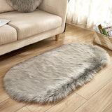 80*180cm Oval Fur Faux Artificial Sheepskin Carpet Washable Seat Pad Fluffy Rugs Hairy Wool Soft Warm Carpets For Living Room