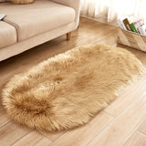 80*180cm Oval Fur Faux Artificial Sheepskin Carpet Washable Seat Pad Fluffy Rugs Hairy Wool Soft Warm Carpets For Living Room