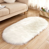 80*180cm Oval Fur Faux Artificial Sheepskin Carpet Washable Seat Pad Fluffy Rugs Hairy Wool Soft Warm Carpets For Living Room