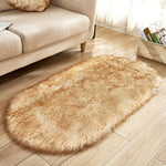 80*180cm Oval Fur Faux Artificial Sheepskin Carpet Washable Seat Pad Fluffy Rugs Hairy Wool Soft Warm Carpets For Living Room