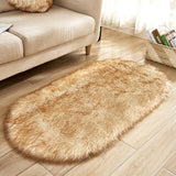 80*180cm Oval Fur Faux Artificial Sheepskin Carpet Washable Seat Pad Fluffy Rugs Hairy Wool Soft Warm Carpets For Living Room