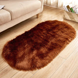 80*180cm Oval Fur Faux Artificial Sheepskin Carpet Washable Seat Pad Fluffy Rugs Hairy Wool Soft Warm Carpets For Living Room