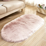 80*180cm Oval Fur Faux Artificial Sheepskin Carpet Washable Seat Pad Fluffy Rugs Hairy Wool Soft Warm Carpets For Living Room